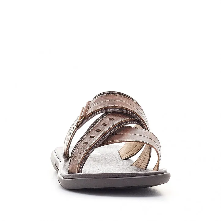 Sandalias Lobo portofino marrones con tres tiras