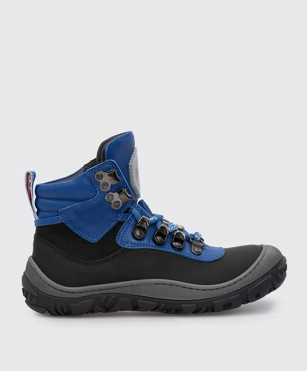 Stefano Ricci Children's blue boots with emblem