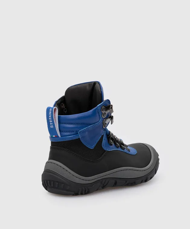 Stefano Ricci Children's blue boots with emblem
